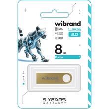 Флеш-драйв WIBRAND 8GB Puma Gold (WI2.0/PU8U1G)