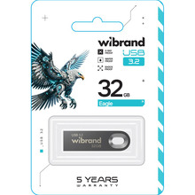 Флеш-драйв WIBRAND 32GB Eagle Grey 3.2 Gen 1 (WI3.2/EA32U10G)