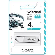 Флеш-драйв WIBRAND 4GB Aligator White (WI2.0/AL4U7W)