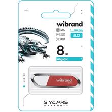 Флеш-драйв WIBRAND 8GB Aligator Red (WI2.0/AL8U7DR)