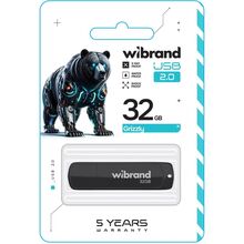 Флеш-драйв WIBRAND 32GB Grizzly Black (WI2.0/GR32P3B)