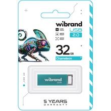 Флеш-драйв Wibrand Chameleon 32GB USB 2.0 Light Blue (WI2.0/CH32U6LU)