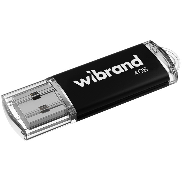 Флеш-драйв WIBRAND Cougar USB 2.0 4 Gb Black (WI2.0/CU4P1B)