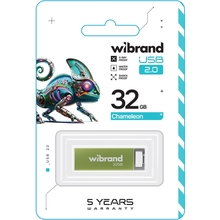 Флеш-драйв WIBRAND 32GB USB 2.0 Chameleon Light green (WI2.0/CH32U6LG)