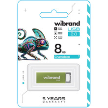 Флеш-драйв WIBRAND Chameleon 8Gb USB 2.0 Light Green (WI2.0/CH8U6LG)