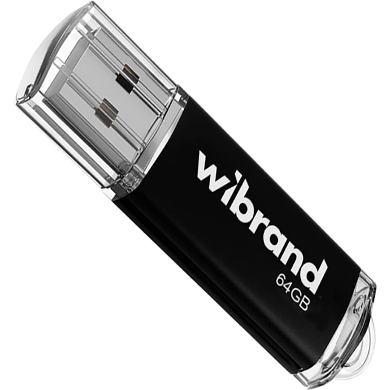 Флеш-драйв WIBRAND Cougar 64GB USB 2.0 Black (WI2.0/CU64P1B)