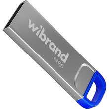 Флеш-драйв WIBRAND Falcon 64GB USB 2.0 Silver/Blue (WI2.0/FA64U7U)