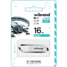 Флеш-драйв WIBRAND USB 2.0 Aligator 16Gb White (WI2.0/AL16U7W)