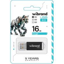 Флеш-драйв WIBRAND USB 2.0 Cougar 16Gb Black (WI2.0/CU16P1B)