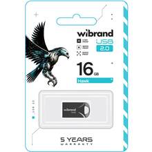 Флеш-драйв WIBRAND USB 2.0 Hawk 16Gb Black (WI2.0/HA16M1B)