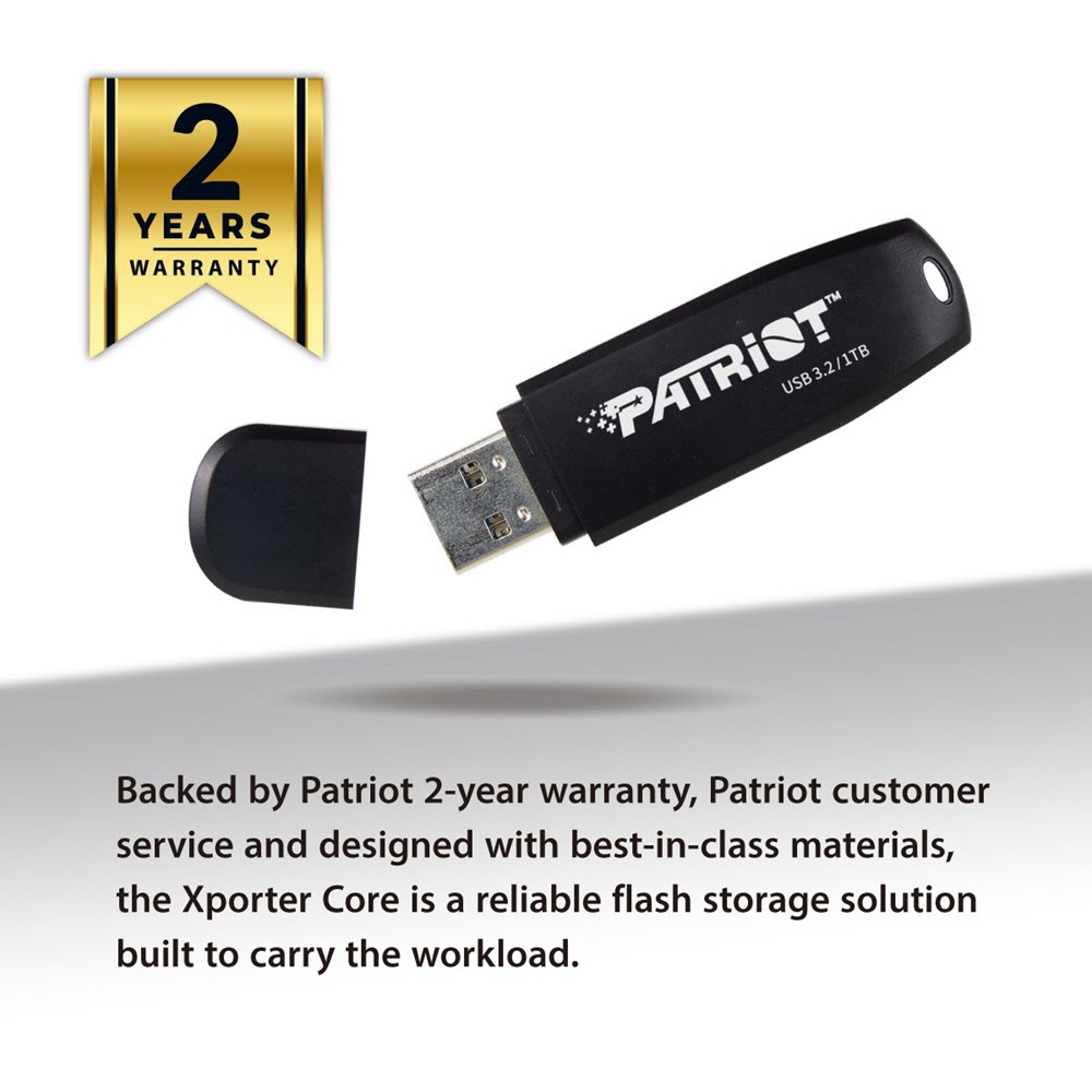 В Україні Флеш-драйв PATRIOT Xporter Core USB 3.2 128 GB Gen 1 (PSF128GXRB3U)