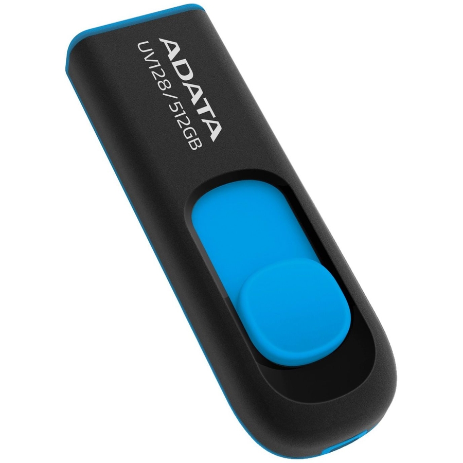 Флеш-драйв ADATA UV128 512GB USB 3.2 Black/Blue (AUV128-512G-RBE)