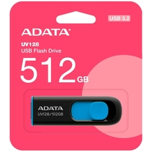 Флеш-драйв ADATA UV128 512GB USB 3.2 Black/Blue (AUV128-512G-RBE)