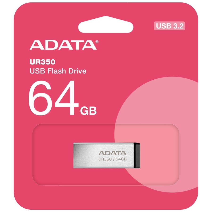 Флеш-драйв ADATA UR 350 64 Gb USB 3.2 Silver/Beige (UR350-64G-RSR/BG) Интерфейс USB 3.2