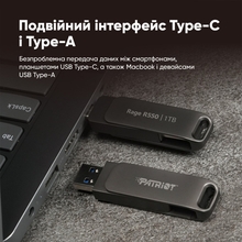 Флеш-драйв PATRIOT Rage R550 1 TB USB 3.2 Gen 1 Type-A+C (PE1TR550DSAD)