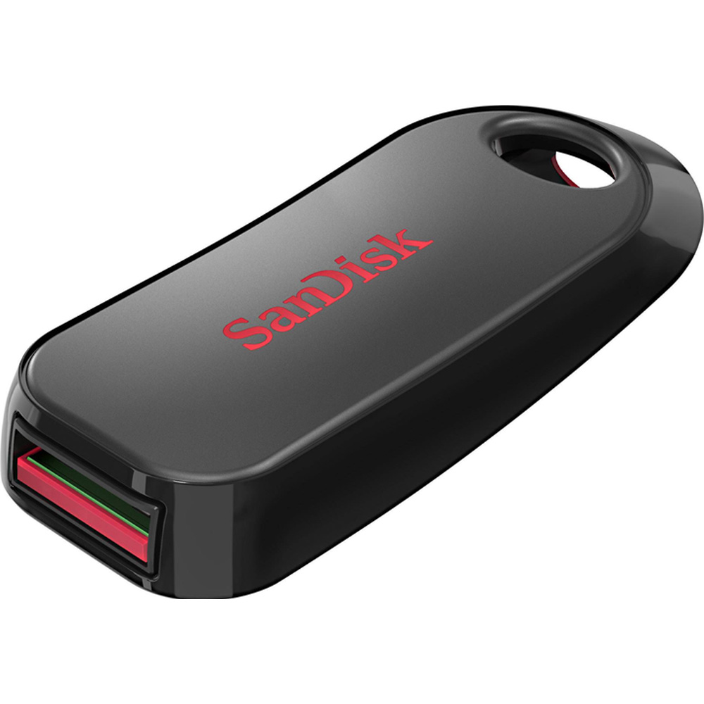 Флеш-драйв SANDISK USB 2.0 Cruzer Snap 128Gb Black (SDCZ62-128G-G35) Материал корпуса пластик