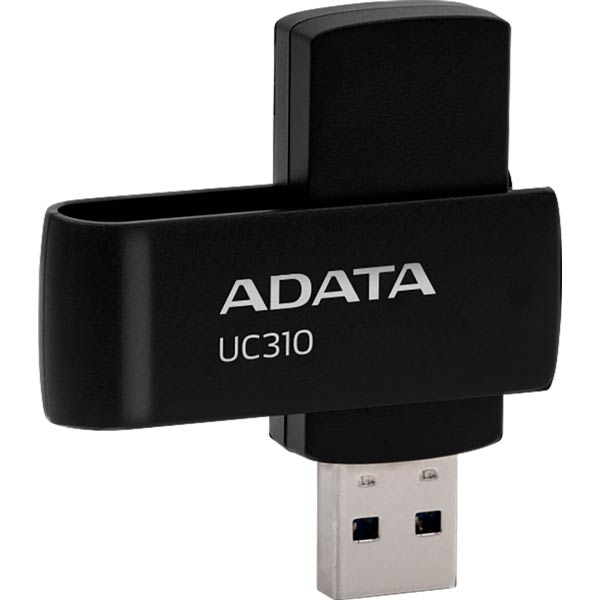 Флеш-драйв ADATA UC310 64Gb Black (UC310-64G-RBK) Материал корпуса пластик