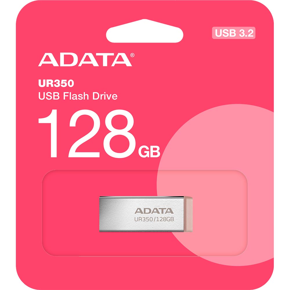 Флеш-драйв ADATA UR 350 128Gb Silver/Beige (UR350-128G-RSR/BG) Объем памяти 128 Гб