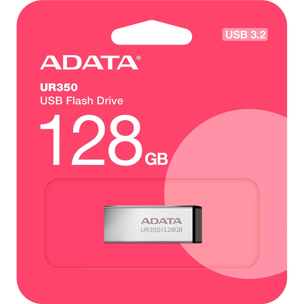 Флеш-драйв ADATA UR 350 128Gb Silver/Black (UR350-128G-RSR/BK) Объем памяти 128 Гб