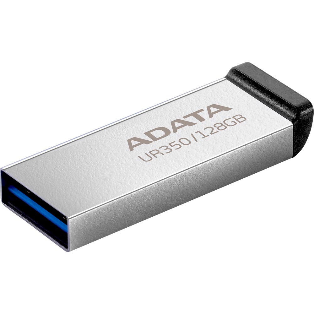 Флеш-драйв ADATA UR 350 128Gb Silver/Black (UR350-128G-RSR/BK) Конструкция монолит