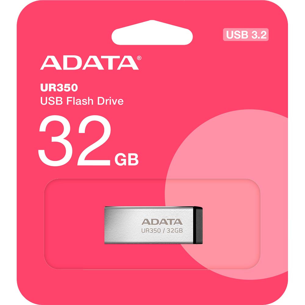 Флеш-драйв ADATA UR 350 32Gb Silver/Black (UR350-32G-RSR/BK) Об'єм пам'яті 32 Гб