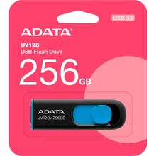 Флеш-драйв ADATA UV 128 256Gb Black/Blue (AUV128-256G-RBE)