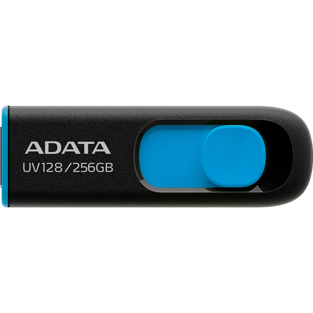 Флеш-драйв ADATA UV 128 256Gb Black/Blue (AUV128-256G-RBE)