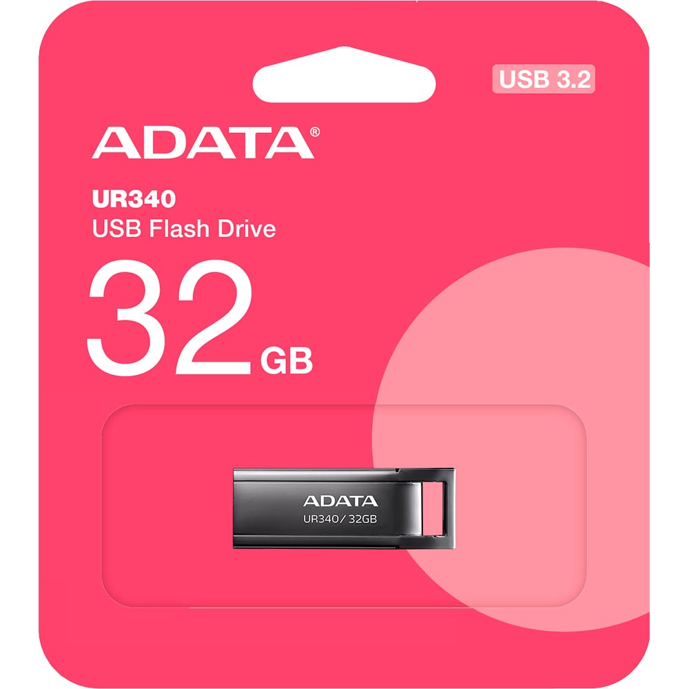 Флеш-драйв ADATA UR340 32Gb Black (AROY-UR340-32GBK) Интерфейс USB 3.1/3.2 Gen 1 Type-A