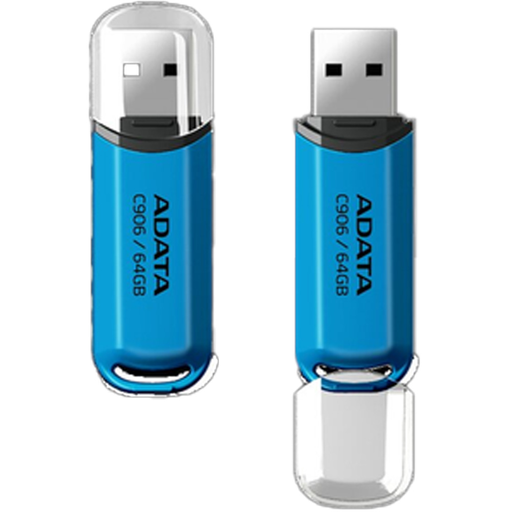 Флеш-драйв ADATA USB 2.0 C906 64Gb Water Blue (AC906-64G-RWB) Конструкція знімний ковпачок