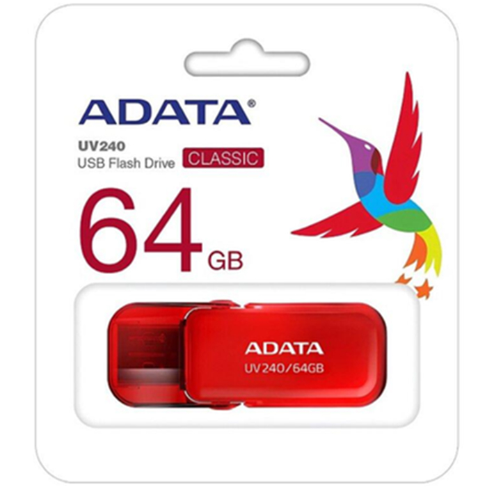 Флеш-драйв ADATA USB 2.0 AUV 240 64Gb Red (AUV240-64G-RRD) Материал корпуса пластик