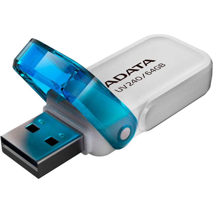 Флеш-драйв ADATA USB 2.0 AUV 240 64Gb White (AUV240-64G-RWH)