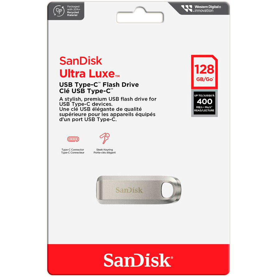 Флеш-драйв SANDISK Ultra Luxe 128GB (SDCZ75-128G-G46) Інтерфейс USB Type-C