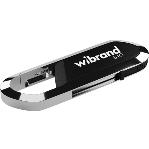 Флеш-драйв WIBRAND Aligator 64GB Black (WI2.0/AL64U7B) Конструкція висувна