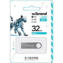 Флеш-драйв WIBRAND Puma 32GB Silver (WI2.0/PU32U1S)