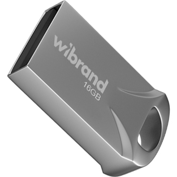 Флеш-драйв WIBRAND Hawk 16GB Silver (WI2.0/HA16M1S) Конструкція моноліт