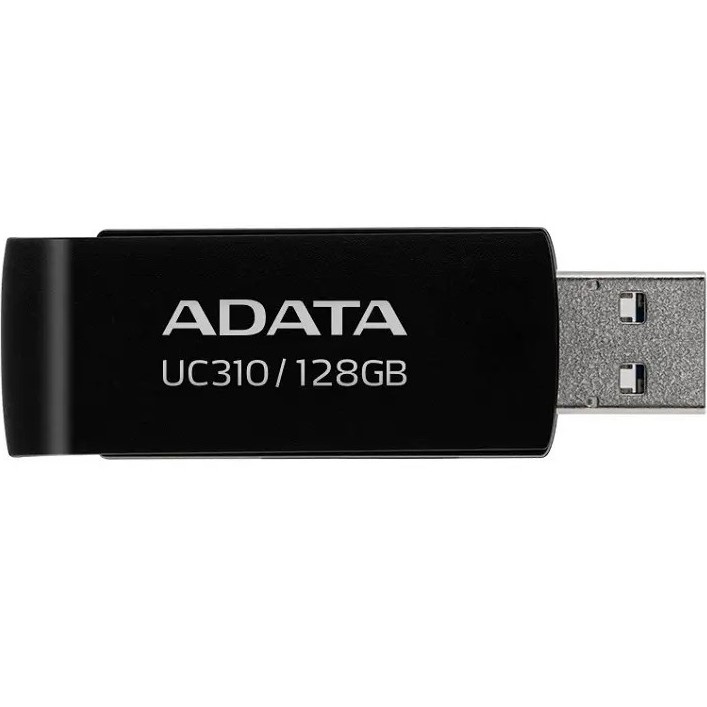 Флеш-драйв ADATA UC310 128GB Black (UC310-128G-RBK) Конструкция поворотная