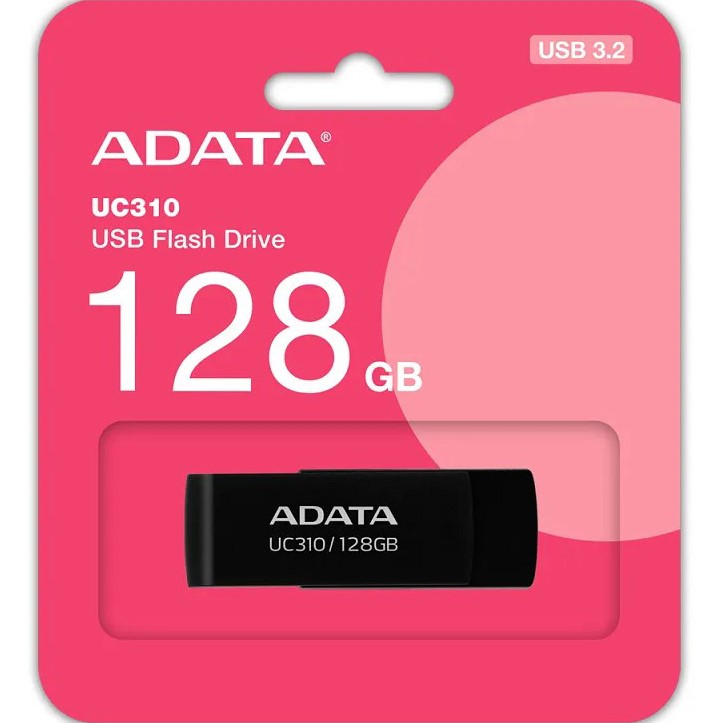 Флеш-драйв ADATA UC310 128GB Black (UC310-128G-RBK) Материал корпуса пластик