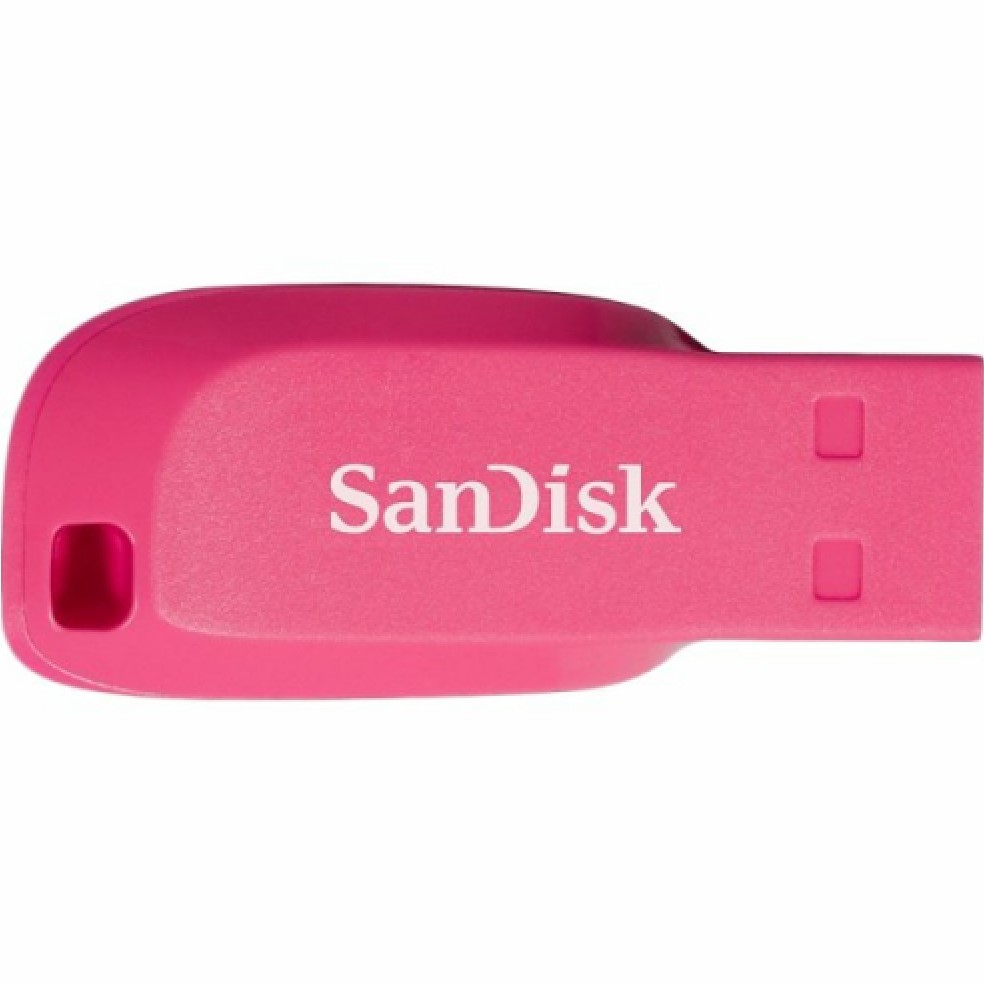 Флеш-драйв SANDISK Cruzer Blade 32GB Pink (SDCZ50C-032G-B35PE) Конструкция монолит