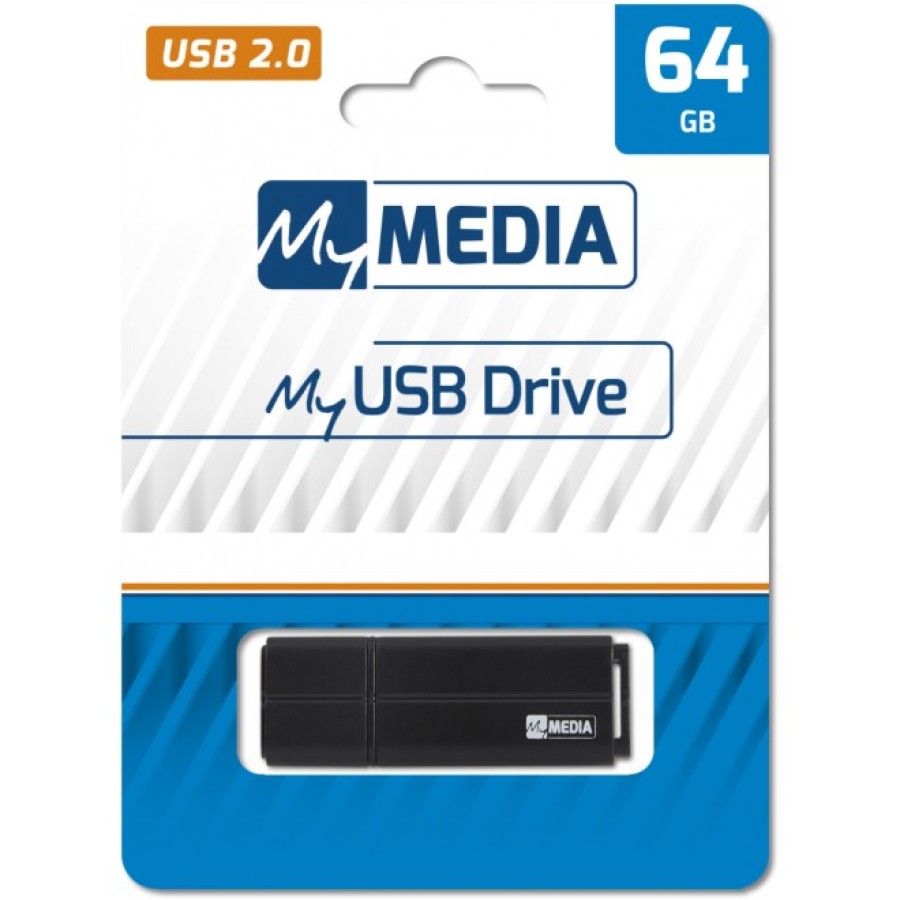 Флеш-драйв MyMedia MyUSB 64GB Black (69263) Объем памяти 64 Гб