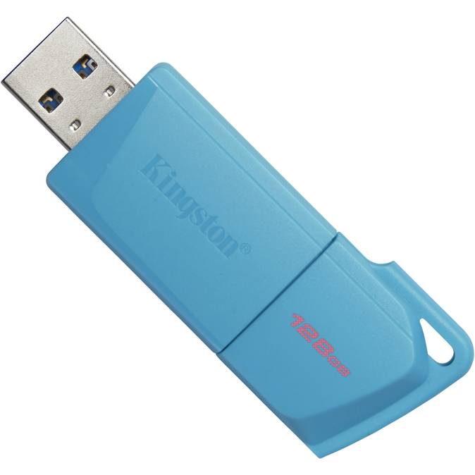 Флеш-драйв KINGSTON DT Exodia LATAM DTXM - NEON 128GB USB 3.2 AQUA BLUE (KC-U2L128-7LB) Конструкція висувна