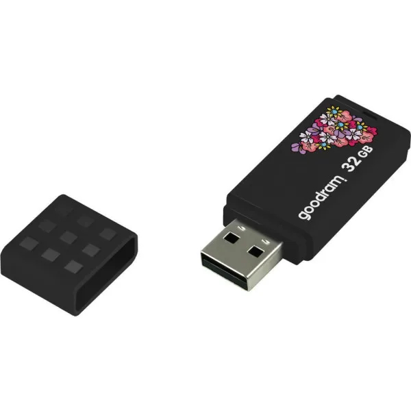 Флеш-драйв GOODRAM UME2 Spring 32GB Black (UME2-0320K0R11-SP) Конструкция съемный колпачок