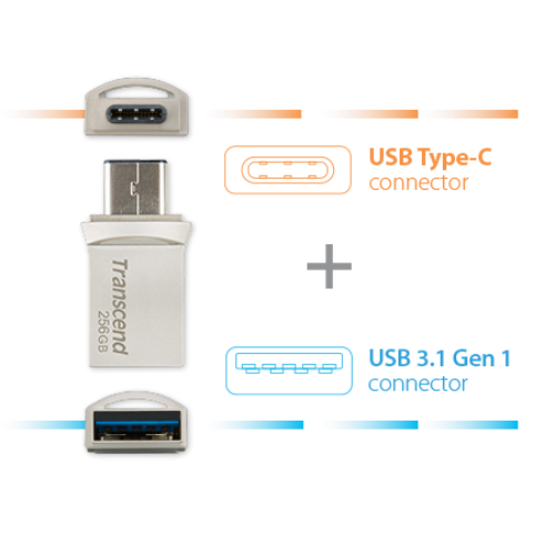 Флеш-драйв TRANSCEND JetFlash 890 256GB Silver (TS256GJF890S) Матеріал корпуса метал