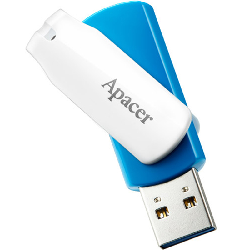 Флеш-драйв APACER AH357 32GB USB 3.2 Blue/White (AP32GAH357U-1) Матеріал корпуса пластик