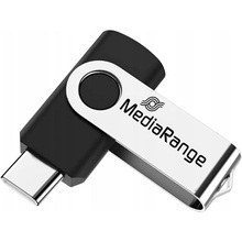 Флеш-драйв MediaRange 128 GB USB 3.2 Black/Silver (MR1954