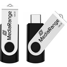 Флеш-драйв MediaRange 128 GB USB 3.2 Black/Silver (MR1954