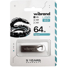 Флеш-драйв WIBRAND Taipan 64Gb Silver (WI2.0/TA64U2S)