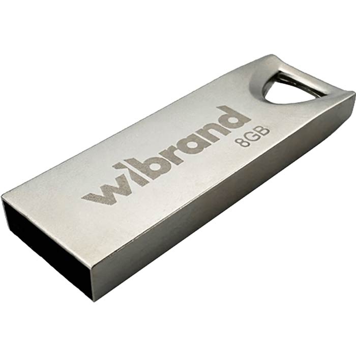 Флеш-драйв WIBRAND Taipan 8Gb Silver (WI2.0/TA8U2S) Конструкция монолит