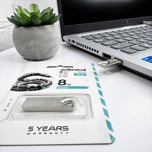 Флеш-драйв WIBRAND Taipan 8Gb Silver (WI2.0/TA8U2S)