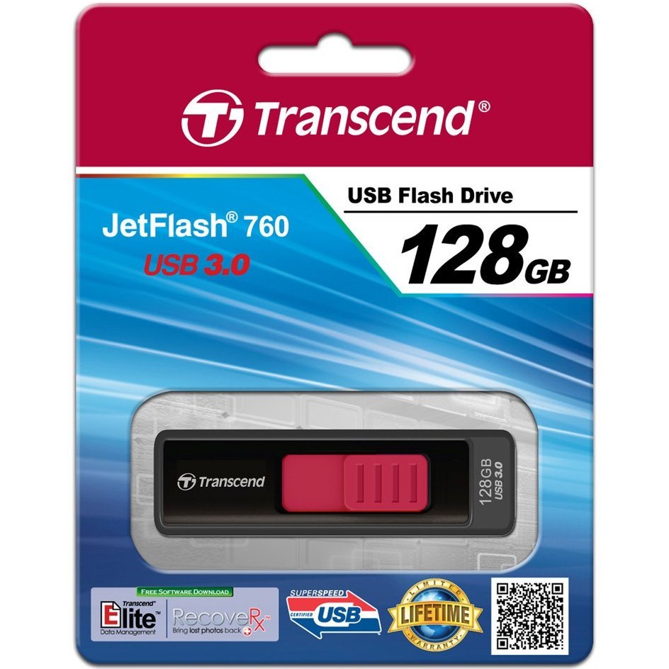 Флеш-драйв TRANSCEND JetFlash 760 128 GB (TS128GJF760) Материал корпуса пластик