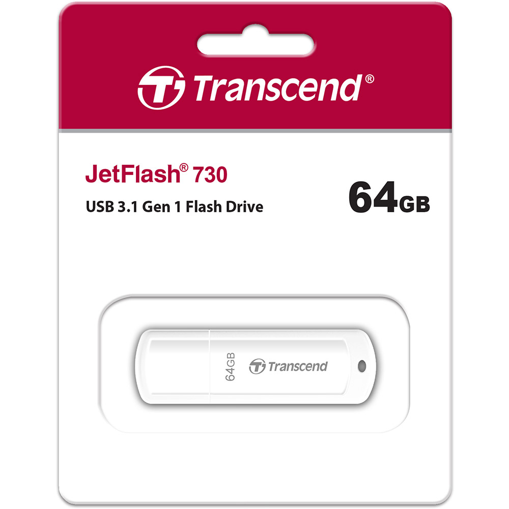 Флеш-драйв TRANSCEND JetFlash 730 64 GB, USB 3.0 Матеріал корпуса пластик